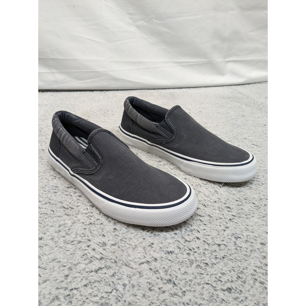 NEW Sperry Mens Striper II Slip On‎ Sneaker 5.5M Boat Shoe Navy (STS22405) NIB